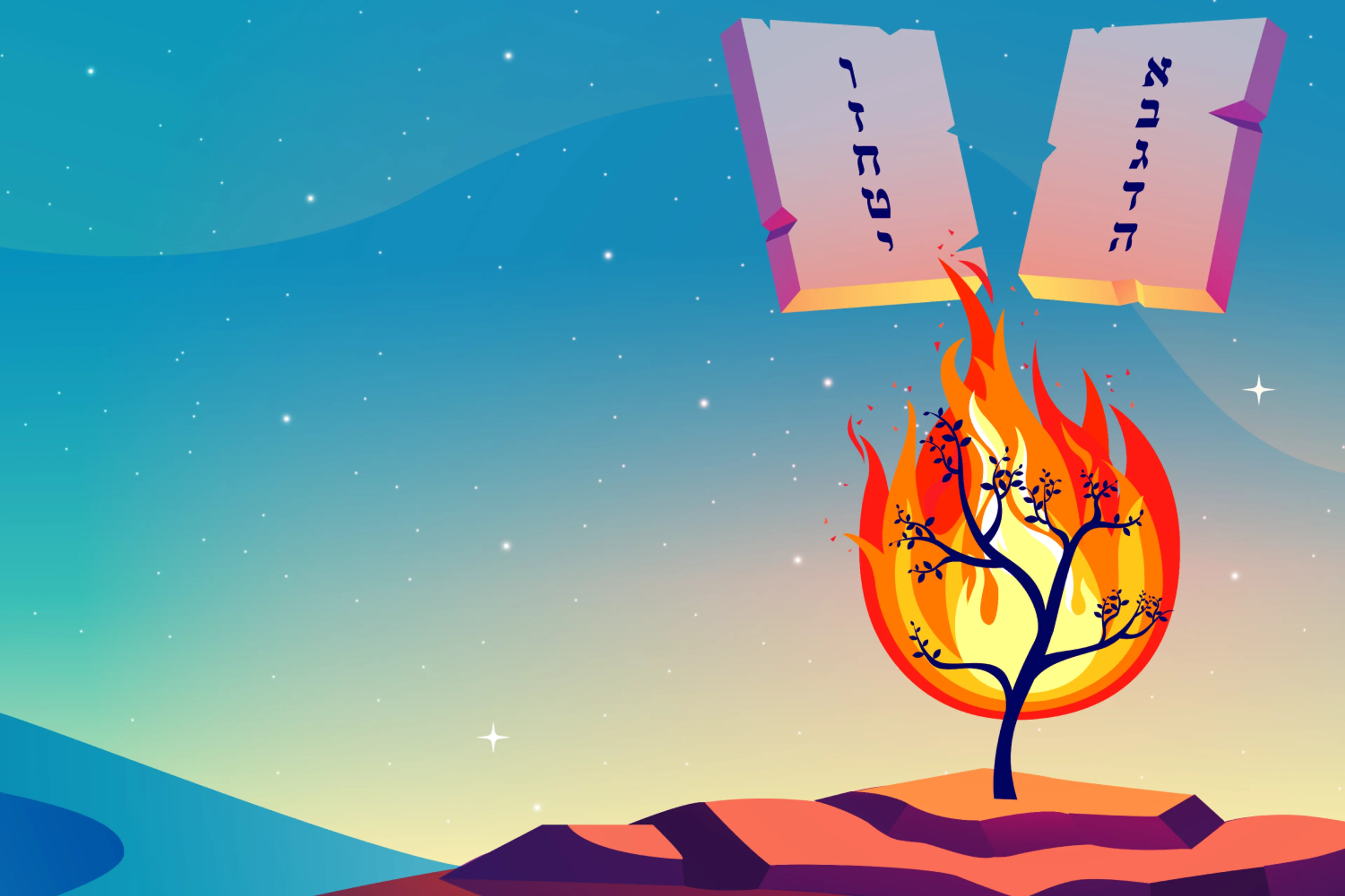 Seeing The Ten Commandments In The Burning Bush